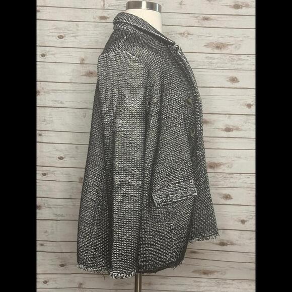 Chico's double-breasted notch collar sweater jacket - Picture 3 of 8